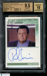 2013 Star Trek Next Gen Heroes Villains Autograph Paul Sorvino Auto BGS 9.5/10